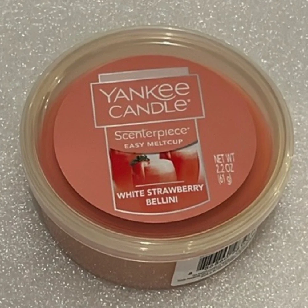 🆕 Yankee Candle Scenterpiece Easy Meltcup White Strawberry Bellini